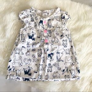 Carters Dog Print Shirt Top